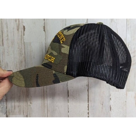 Yellowstone Tv Show Logo Dutton Ranch Trucker Camo Hat Adjustable - Picture 6 of 7